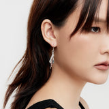 Sterling Silver earrings with an elegant spring flower pendant by Gexist®