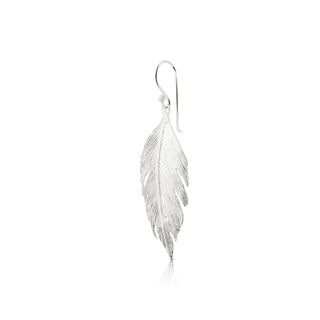 Sterling Silver feather earrings, 4cm long by Gexist®