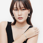 Sterling Silver necklace with multi small Charm's pendants by Gexist®