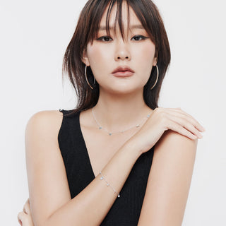 Sterling Silver necklace with small Charm's pendants by Gexist®