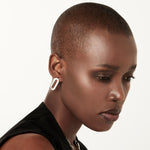 Sterling Silver stud earrings in a modern oval shape by Gexist®