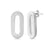 Sterling Silver stud earrings in a modern oval shape by Gexist®