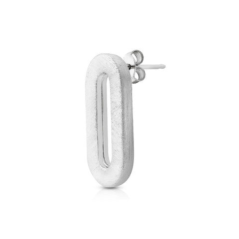 Sterling Silver stud earrings in a modern oval shape by Gexist®