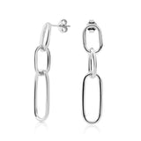 Sterling Silver stud earrings, made of 3 rings, shiny and polished, of different sizes by Gexist®
