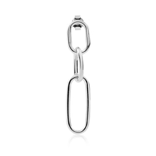 Sterling Silver stud earrings, made of 3 rings, shiny and polished, of different sizes by Gexist®