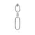 Sterling Silver stud earrings, made of 3 rings, shiny and polished, of different sizes by Gexist®
