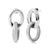 Sterling Silver stud earrings with 2 oval shapes in different finishes by Gexist®