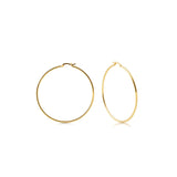 Sterling Silver yellow gold plating Creole Earrings by Gexist®