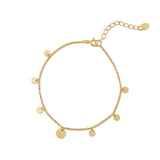 Sterling Silver yellow gold plating bracelet made of multi small Charm's pendants by Gexist®