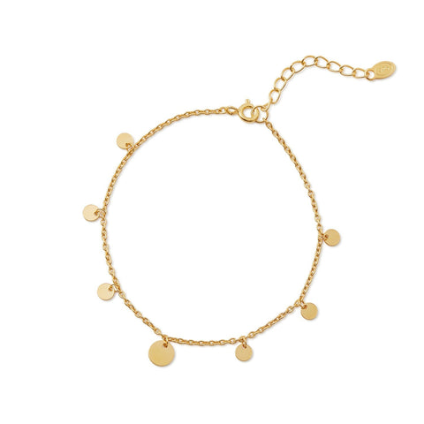 Sterling Silver yellow gold plating bracelet made of multi small Charm's pendants by Gexist®