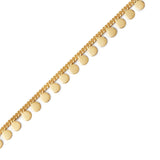 Sterling Silver yellow gold plating bracelet with multiple small Charm's pendants by Gexist®