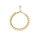 Sterling Silver yellow gold plating bracelet with multiple small Charm's pendants by Gexist®