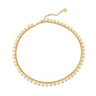 Sterling Silver yellow gold plating necklace multi small Charm's pendants by Gexist®