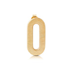 Sterling Silver yellow gold plating stud earrings in a modern oval shape by Gexist®