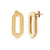 Sterling Silver yellow gold plating stud earrings in a modern oval shape by Gexist®