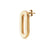 Sterling Silver yellow gold plating stud earrings in a modern oval shape by Gexist®
