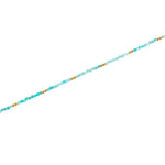 Sterling silver and yellow gold plating bracelet with faceted amazonite stones by Gexist®