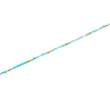 Sterling silver and yellow gold plating bracelet with faceted amazonite stones by Gexist®