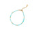 Sterling silver and yellow gold plating bracelet with faceted amazonite stones by Gexist®