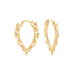 Sterling silver and yellow gold plating earrings in Creole style by Gexist®