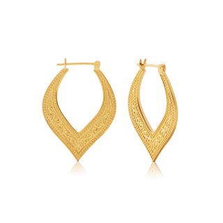 Sterling silver and yellow gold plating earrings in Creole style by Gexist®