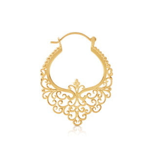 Sterling silver and yellow gold plating earrings in Creole style by Gexist®