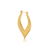 Sterling silver and yellow gold plating earrings in Creole style by Gexist®