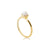 Sterling silver and yellow gold plating ring with a freshwater pearl by Gexist®
