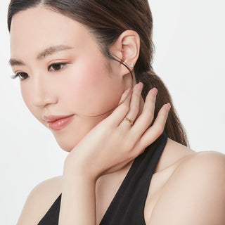 Sterling silver and yellow gold plating ring with marine links (chain) by Gexist®