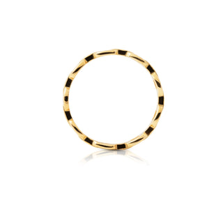 Sterling silver and yellow gold plating ring with marine links (chain) by Gexist®