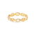 Sterling silver and yellow gold plating ring with marine links (chain) by Gexist®