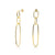Sterling silver and yellow gold plating stud earrings, consisting of 3 different sized, shiny and polished rings by Gexist®