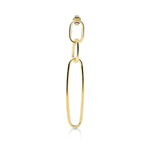Sterling silver and yellow gold plating stud earrings, consisting of 3 different sized, shiny and polished rings by Gexist®
