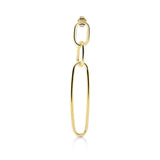 Sterling silver and yellow gold plating stud earrings, consisting of 3 different sized, shiny and polished rings by Gexist®