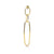 Sterling silver and yellow gold plating stud earrings, consisting of 3 different sized, shiny and polished rings by Gexist®