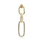 Sterling silver and yellow gold plating stud earrings, made of 3 different sized rings, shiny and polished by Gexist®
