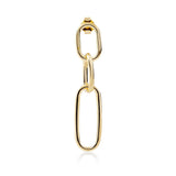Sterling silver and yellow gold plating stud earrings, made of 3 different sized rings, shiny and polished by Gexist®