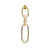 Sterling silver and yellow gold plating stud earrings, made of 3 different sized rings, shiny and polished by Gexist®