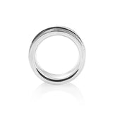 Sterling silver aqualine ring with polished and oxidised finish by Gexist®