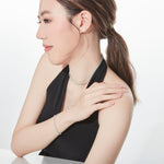 Sterling silver bracelet with faceted amazonite stones by Gexist®
