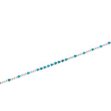 Sterling silver bracelet with faceted tanzanite beads by Gexist®