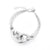Sterling silver bracelet with rings of different sizes with a shiny and brushed finish by Gexist®