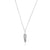 Sterling silver concave feather pendant by Gexist®