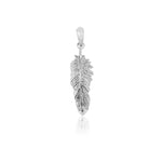 Sterling silver concave feather pendant by Gexist®