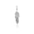 Sterling silver concave feather pendant by Gexist®
