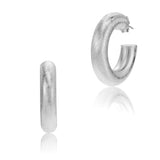 Sterling silver creole with a raff finish 30mm by Gexist®