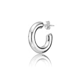 Sterling silver creole with polished finish 20mm by Gexist®