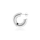 Sterling silver creole with polished finish 25mm by Gexist®