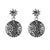 Sterling silver domed profile earring with Edelweiss design by Gexist®