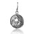 Sterling silver domed profile earring with Matterhorn and Edelweiss design by Gexist®